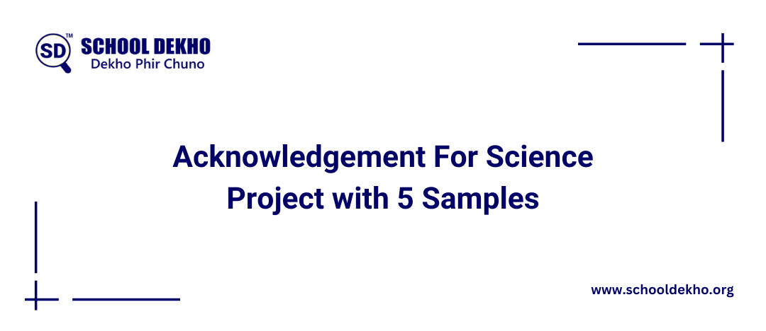 Acknowledgement For Science Project with 5 Samples